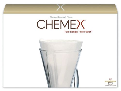 Boîte de 100 Filtres Chemex non blanchis pour Chemex 3 tasses