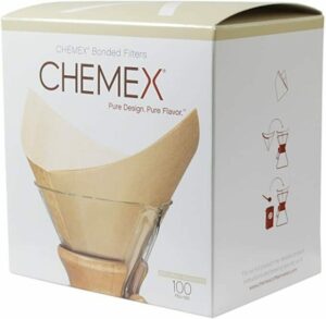 Boîte de 100 Filtres Chemex non blanchis pour Chemex 6 tasses