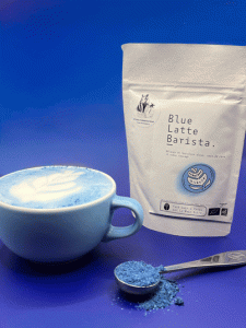 Blue Latte Barista la Main Noire